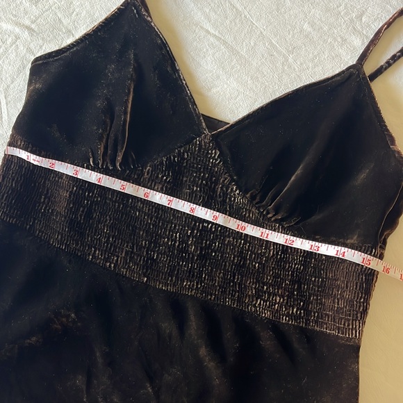 Banana Republic Brown Velvet Top Sleeveless Boho sz 12 - Picture 5 of 8